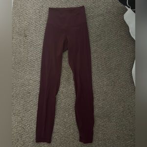 Lululemon high rise align pants. 25”. garnet.